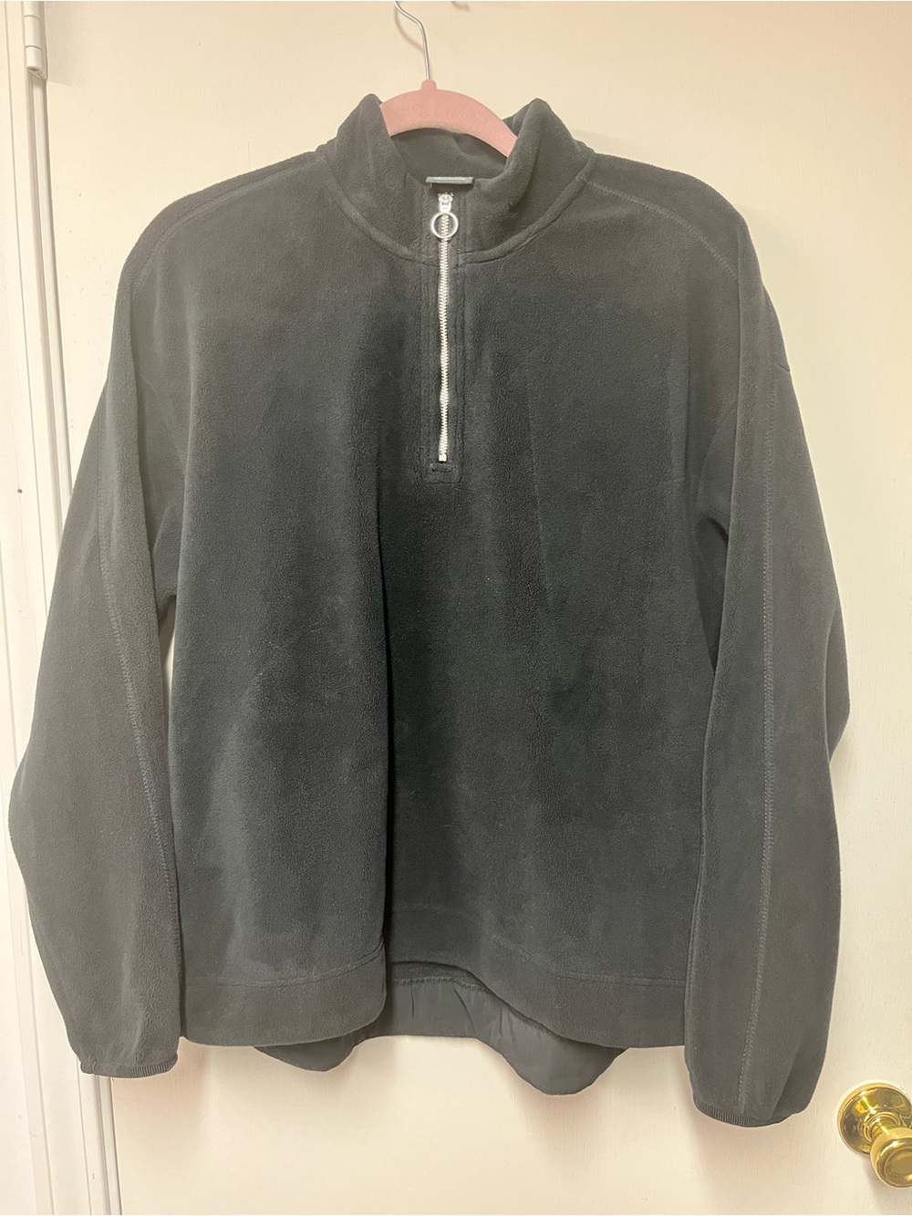 Nike Black Fleece Quarter Zip Pullover Jacket Size Large